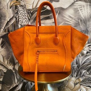 Orange Ponyhair Tote Bag